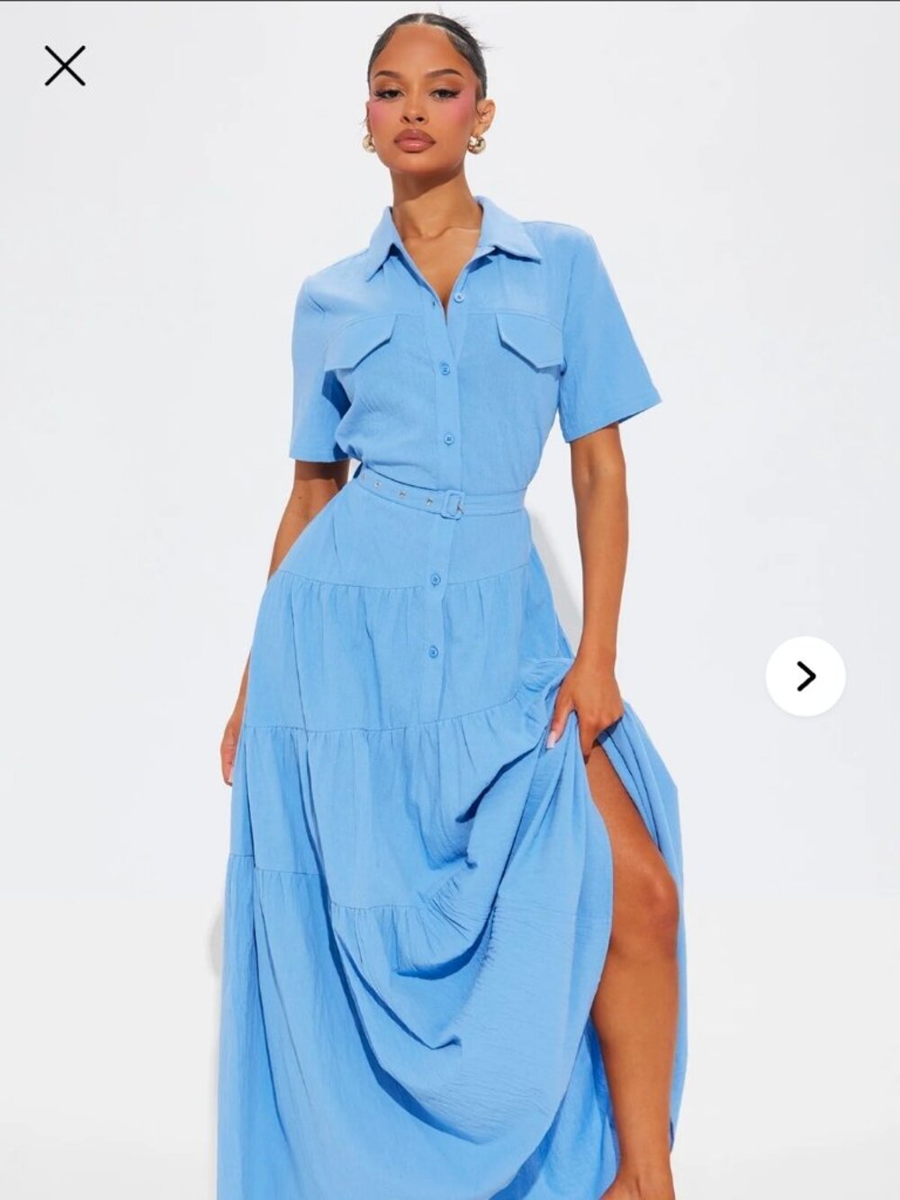 Fashionnova Julia Maxi Shirt Dress (L)